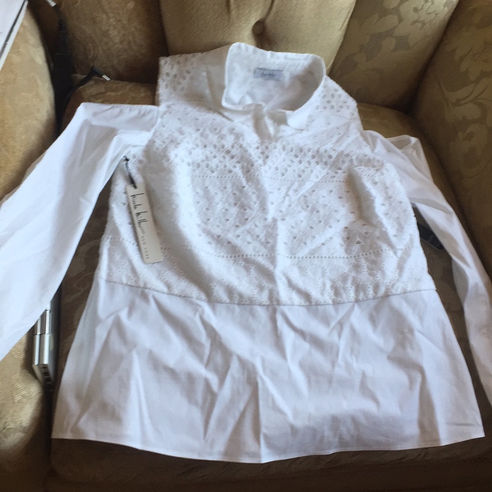 Brand new woven eyelet Nicolle Miller shirt